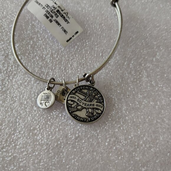 New Retired Alex and Ani Red Sox Jimmy Fund in Silver 575 - Picture 1 of 4
